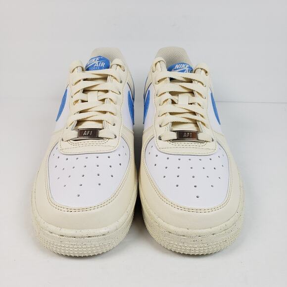 Nike Air Force 1 '07 NN AF1 Womens Size 7 Pale Ivory University Blue Shoes - Picture 5 of 10